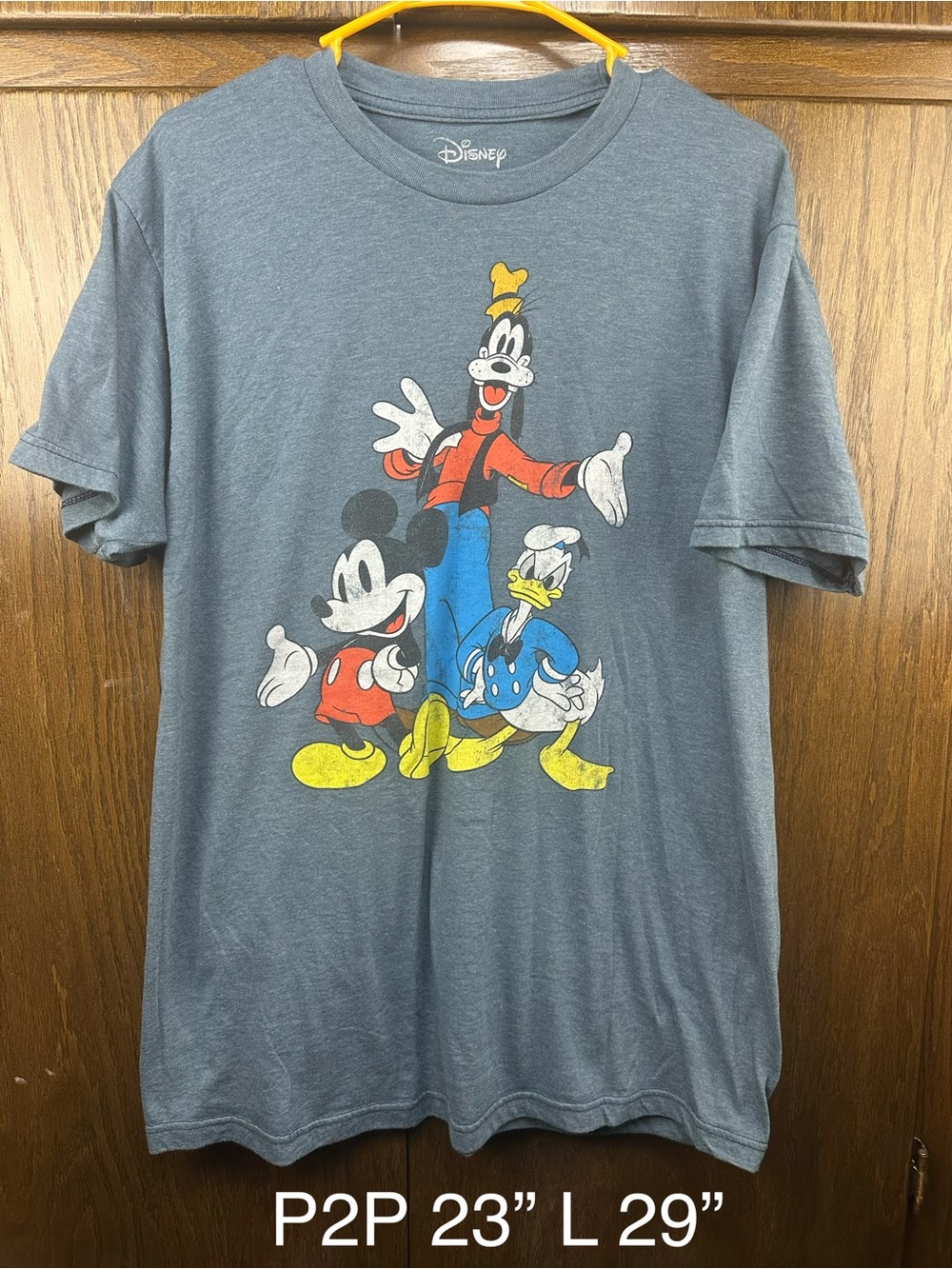 Disney Gray Short-Sleeve Tee with Mickey, Goofy & Donald